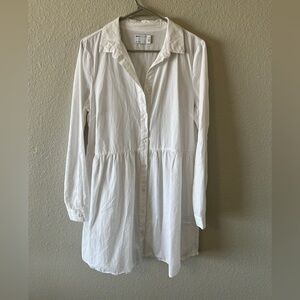 ASOS Classic White Button-Down Shirt Dress‎ – Tall Size 8 Excellent Condition